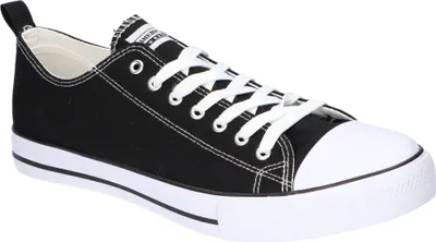 Produktbild von AMERICAN CLUB LH03 Original Herren-Sneaker, luftige Sneakers, Schnür-Canvas-Sneaker, Schwarz 49