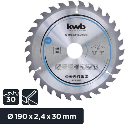 Immagine prodotto di kwb 586957 Lama circolare in metallo duro 190 x 30 mm 1 pz