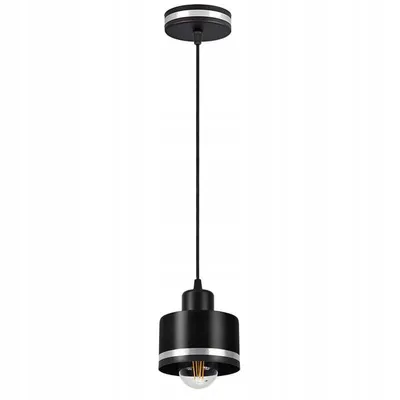 Zdjęcie produktu dla Luxolar lampa wisząca E27 60W - metalowe klosze lampa sufitowa czarny chrom - nowoczesna lampa wisząca do salonu