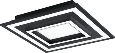 Produktbild von EGLO connect LED Deckenleuchte Savatarila-C, Wandlampe in Schwarz und Weiß, Farbtemperaturwechsel (warm, neutral, kalt), RGB, dimmbar, 45 cm