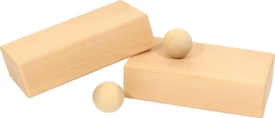 Produktbild von Professionelles Yoga-Set |Set aus 4 Elementen | Holzklötze mit Bällen,
