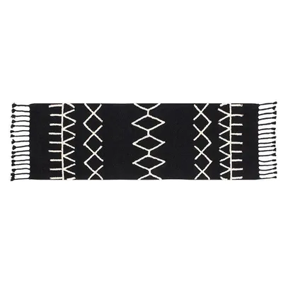 Produktbild von Baumwollteppich Ber - schwarz - 80 x 230