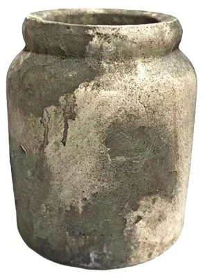 Image de Clayre & Eef Pot de fleurs Ø 17x16 cm Gris Beige Terre cuite