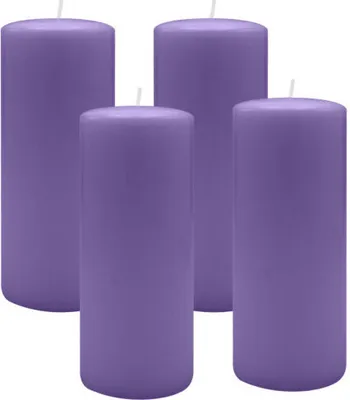 Produktbild von 4er Set Adventskranzkerzen Veilchen Ø 40 x 200 mm