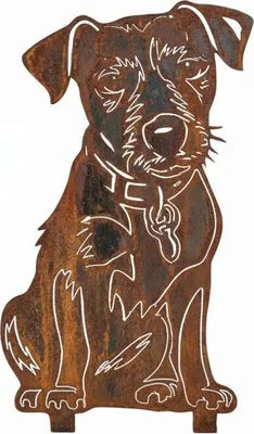 Produktbild von Edelrost Jack Russell Terrier - Rost Deko Hund Rostfigur Gartendeko für Draußen - stabile Metall Gartenfigur aus Stahl - Wetterfest für Beet Terrasse - 35x18cm