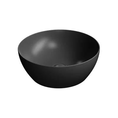 Produktbild von PURA Waschtisch zum Aufsetzen, Durchmesser 42 cm, schwarz matt