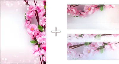 Produktbild von Motivpapier Briefpapier + Umschläge (Kirschblüten-5187, DIN lang, 100 Stück) wunderschöne rosarote Blüten
