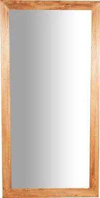 Produktbild von Lange wandspiegel 200x100x3 cm, Wandspiegel groß mit Holzrahmen, Ganzkörperspiegel, Holz