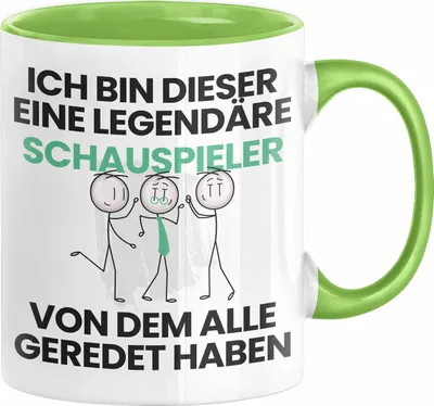Produktbild von Schauspieler Geschenk Tasse Lustige Geschenkidee Geburtstag für Schauspieler Ich Bin Dieser Legendäre Schauspieler Von Dem Alle Geredet Haben Kaffee-Becher (Grün)