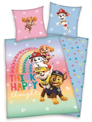 Produktbild von Kinder Baumwollbettwäsche 80x80 135x200 PAW PATROL HERDING