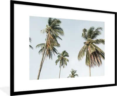 Produktbild von MuchoWow® Gerahmtes Poster Palmen - Sommer - Tropisch 90x60 cm - Poster mit Schwarzem Bilderrahmen Wandposter Rahmen Foto Bilder - Wanddekoration - Fotos