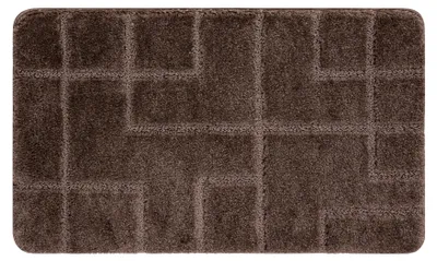 Produktbild von Badteppich SUPREME LINES, Linien, rutschfest, weich – braun braun 60x100 cm