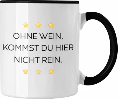 Produktbild von Trendation - Lustige Tasse mit Spruch für Frauen Männer Arbeit Büro Lustig Tassen Becher mit Sprüchen Kollegin Geschenk Sarkasmus Wein Spruch (Schwarz)