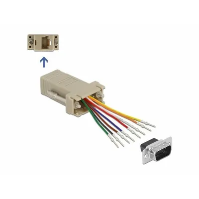 Produktbild von DeLOCK 65462, Sub-D 9, RJ45, Grau