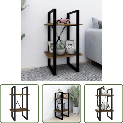 Immagine prodotto di The Living Store Libreria 2 scomparti effetto rovere marrone 40x30x70cm materiale legno