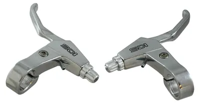 Produktbild von Fahrrad V-Brake Bremshebel Paar 2-3 Finger Bremsgriffe links und rechts Aluminium silber