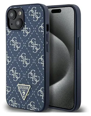 Immagine prodotto di Custodia Guess 4G Triangle Metal Logo per iPhone 15 Plus, 14 Plus, blu