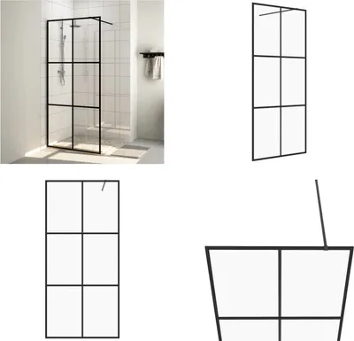 Produktbild von vidaXL Duschwand für Begehbare Dusche mit Klarem ESG Glas 90x195 cm - Duschwand - Duschwände - Begehbare Dusche - Begehbare Duschen