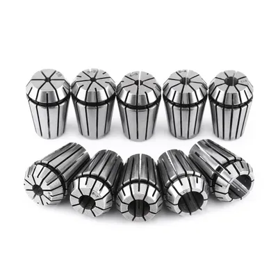 Image de 10 pièces/kit ER20 Haute précision Printemps Acier Collet Set CNC Fraiseuse Tours Outils