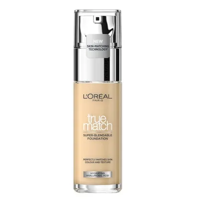 Produktbild von LOral Paris True Match Super-Blendable Foundation Flssiges Make Up fr Einigung des farbigen Hauttones 1D/1W Golden Ivory 30 ml