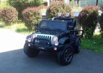 Produktbild von Elektrofahrzeug Jeep 12V in schwarz Doppelsitzer für 2 Kinder mit 45W Motoren 2WD
