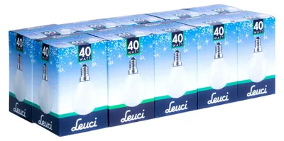 Produktbild von 10 x Leuci Glühbirne Tropfen 40W E14 Opal Weiss MATT Glühlampe 40 Watt Kugellampe warmweiß dimmbar