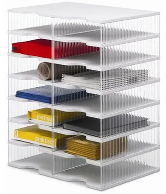 Produktbild von Styro 228-0207.82, Polystyrol, Grau, Transparent, Briefumschlag, Ordner, Letter, 600 mm, 400 mm, 724 mm