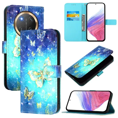Produktbild von Für Honor Magic 7 Lite / X9c Kunstleder Motiv Design Book Wallet Tasche Hülle
