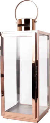 Produktbild von Deko Laterne Glas 41 x 17 cm transparent gold