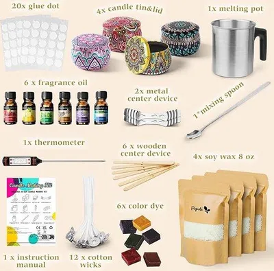 Produktbild von Famanu Kerzenmacher-Set - DIY Duftkerzen mit Anleitung