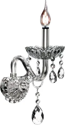 Produktbild von tooLight Wandlampe 300755 Kristall Kerze 1-Lichtquelle E14 29X22Cm