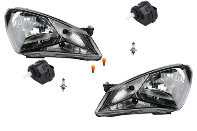 Produktbild von Scheinwerfer passend für Seat MII 10/11- m. Leuchtmit. Links Rechts + Stellmotor 1SL941015F 1SL941016F 8L0941295B 8L0941295A Johns