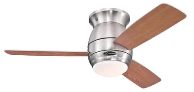 Image de Ventilateur de plafond Halley Nickel 112 cm avec télécommande et éclairage