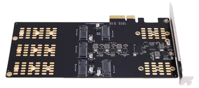 Zdjęcie produktu dla Adapter SSD M.2 PCIe na M.2 Serial ATA – 5-gniazdowa karta rozszerzeń M.2 PCIe do dysków SSD w formatach 2280, 2260, 2242 i 2230