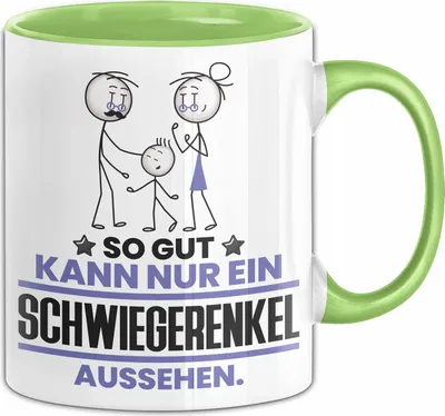 Produktbild von Schwiegerenkel Geschenk Tasse So Gut Kann Nur Ein Schwiegerenkel Aussehen Geschenkidee Kaffee-Becher (Grün)