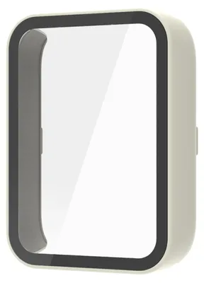 Immagine prodotto di Per Xiaomi Smart Band 9 Pro Custodia intelligente in plastica PC + vetro temperato H9 Beige