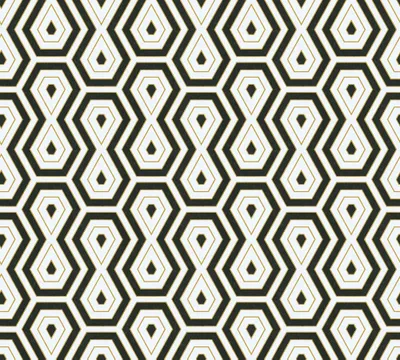 Produktbild von Architects Paper Retrotapete Jungle Chic geometrische Tapete Vliestapete gold schwarz weiß 10,05 m x 0,53 m