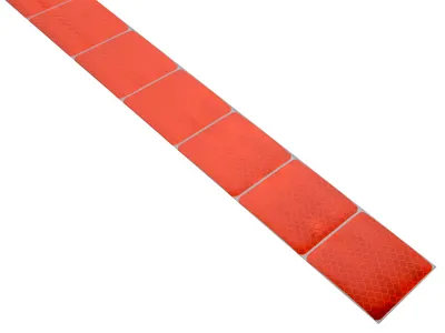Immagine prodotto di Nastro autoadesivo riflettente diviso 1m x 5cm rosso