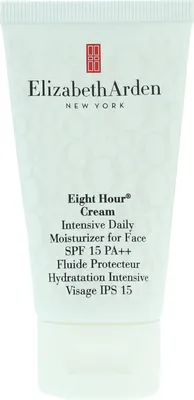 Produktbild von Elizabeth Arden Eight Hour Cream Daily Moisturizing For Face SPF15, Frauen, 50 ml, Creme, Universal, Feuchtigkeitsspendend, Glättend, Tube