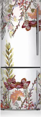 Produktbild von Kühlschrankmagne Kühlschrank Magnetfolie Dekoration 60x205 cm - Feld voller Blumen