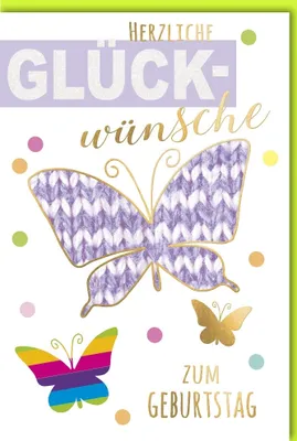 Produktbild von Geburtstag - Glückwunschkarte im Format 11,5 x 17 cm mit Umschlag