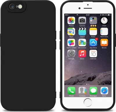 Immagine prodotto di Custodia Cadorabo per Apple iPhone 6 / 6S custodia protettiva in TPU nero custodia in silicone custodia del telefono cellulare