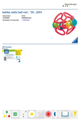 Produktbild von baliba Rasselball rot Ravensburger 04151