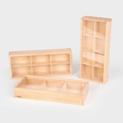 Image de TickiT Boîtes de découverte en bois - Jouets éducatifs pour trier et ranger