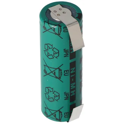 Produktbild von Sanyo HR-AU Twincell, A-článok, 2700mAh 50x17mm s pájkovými značkami v tvare U, NOVINKA teraz od FDK