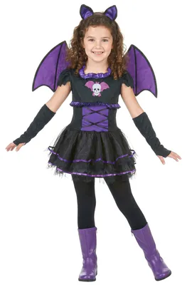 Immagine prodotto di Costume da pipistrello vampiro per bambini nero-viola - 110-122 (4-6 anni)