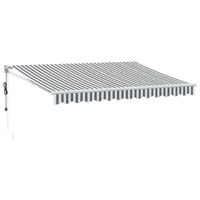 Image de vidaXL Marquise rétractable Anthracite & Blanc 3,5x2,5 m Tissu & Aluminium