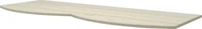 Produktbild von Waschtischplatte Baden Haus Vague 138 x 51 cm Holz Eiche grau ohne Ausschnitt für 2 Waschtische