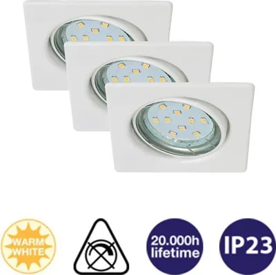 Produktbild von Einbauleuchten Briloner FIT LED 3er Set Einbauspots beweglich weiß