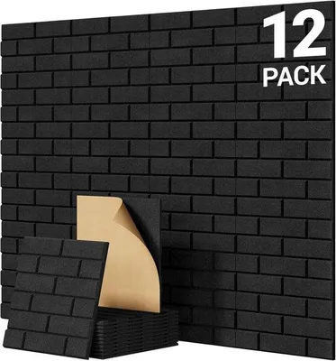 Productafbeelding van Famanu Akoestische panelen, zelfklevend, 30x30x0,9 cm, zwart